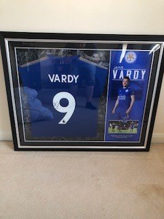 leicester city framed shirt