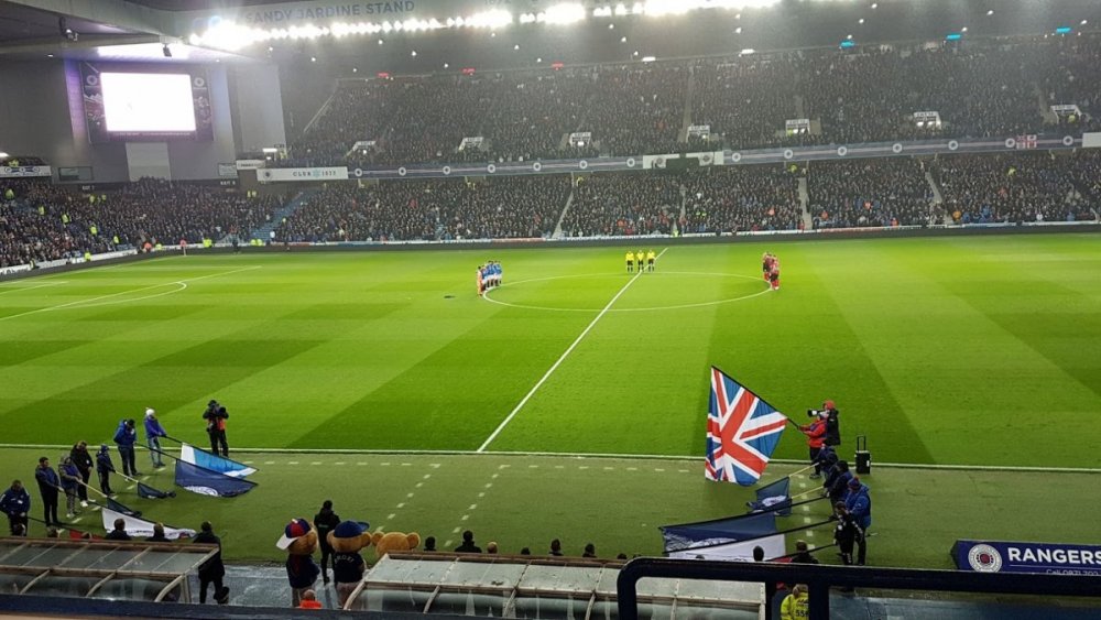 Minute's Silence for Leicester Chairman, Vichai Srivaddhanaprabha at Ibrox 20181031_194630.jpg